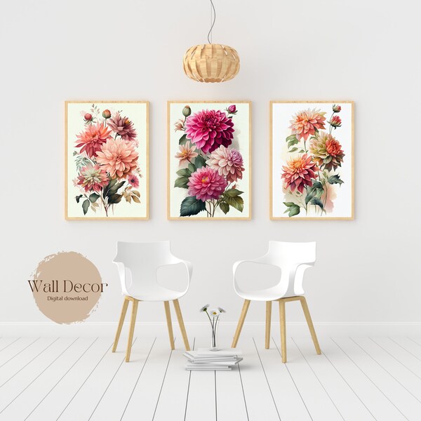 Dahlia Wall Art Etsy