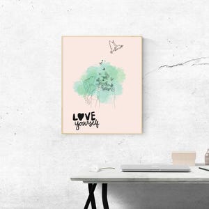 Minimalist Woman Art Print: Boho Abstract Female Silhouette (Digital Download)