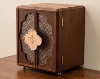 Custom Large Jewelry Box with Door Drawer, Jewelry Holder Organizer Case, Unique Holiday Gift for Her, Christmas Gift for Mom Daughter Wife