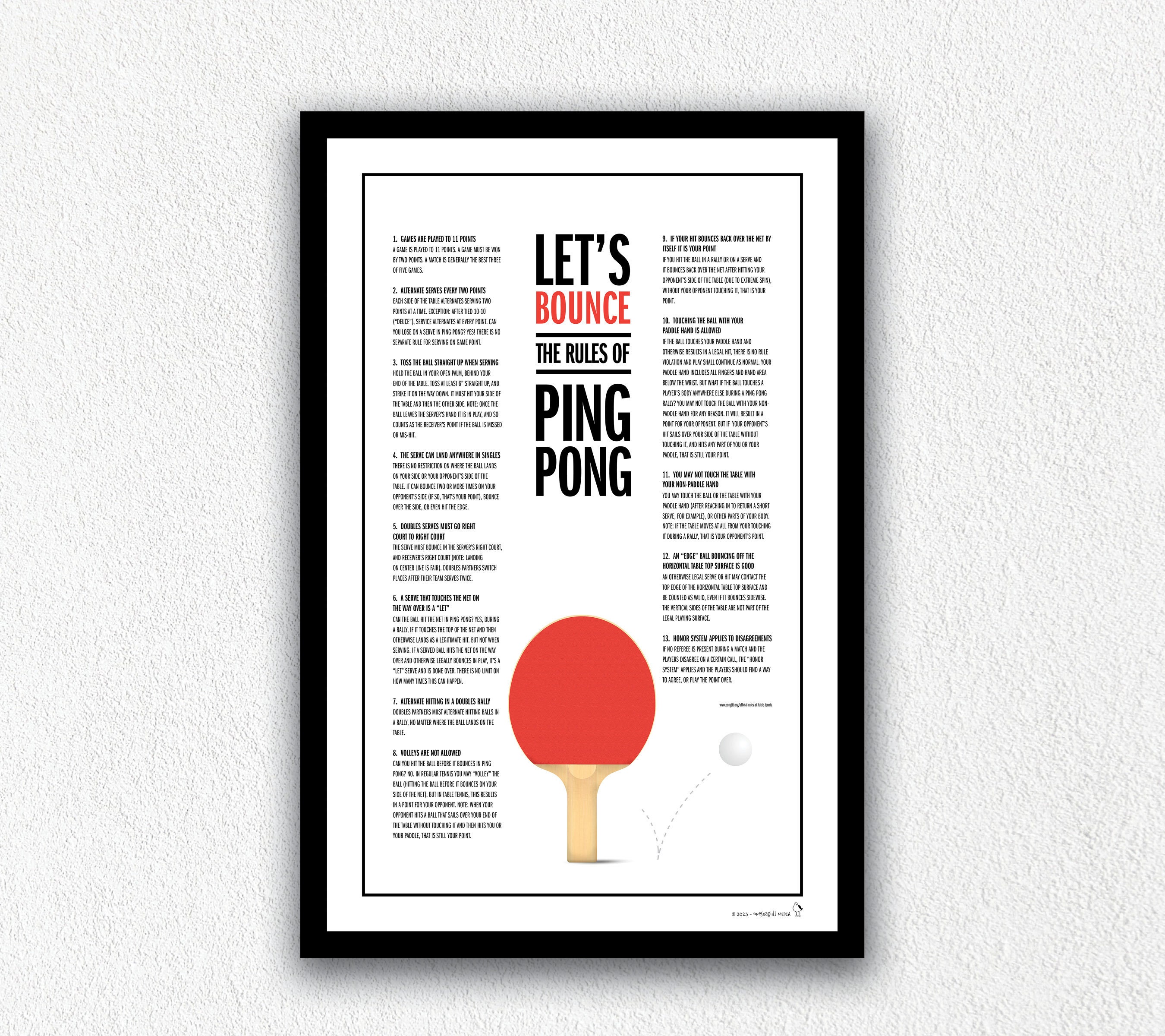 Ping pong wall decor - TenStickers