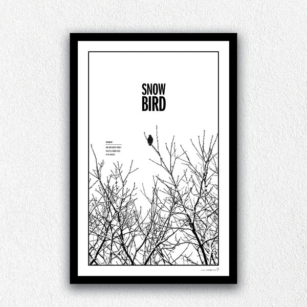 Snowbird Tree Printable | Trees | Home Decor | Minimalist |  Gallery Wall Art | Eclectic Wall Art | Unique | Maine