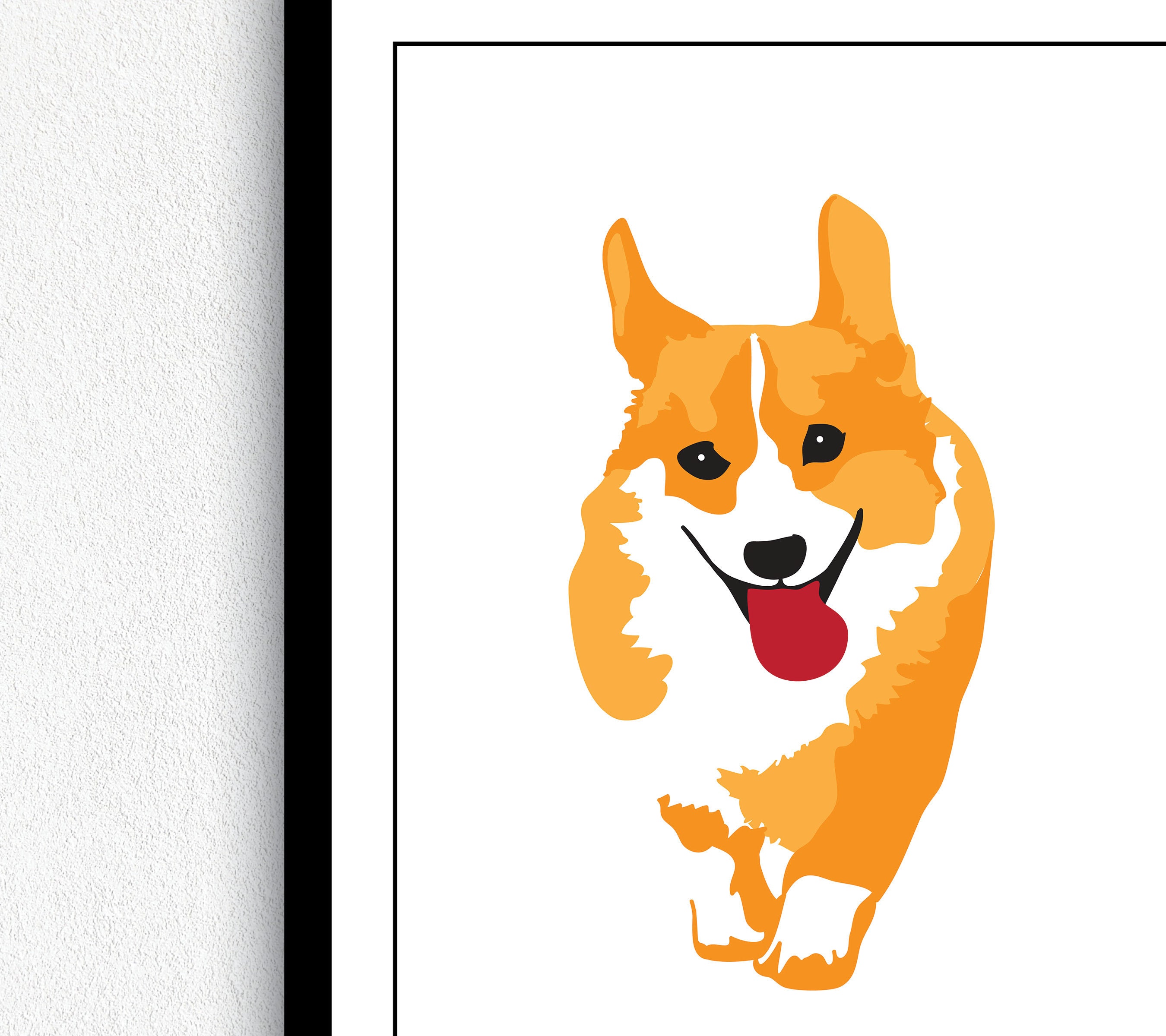 Corgi Dog Illustration Printable | Pembroke Welsh Corgi | Original ...