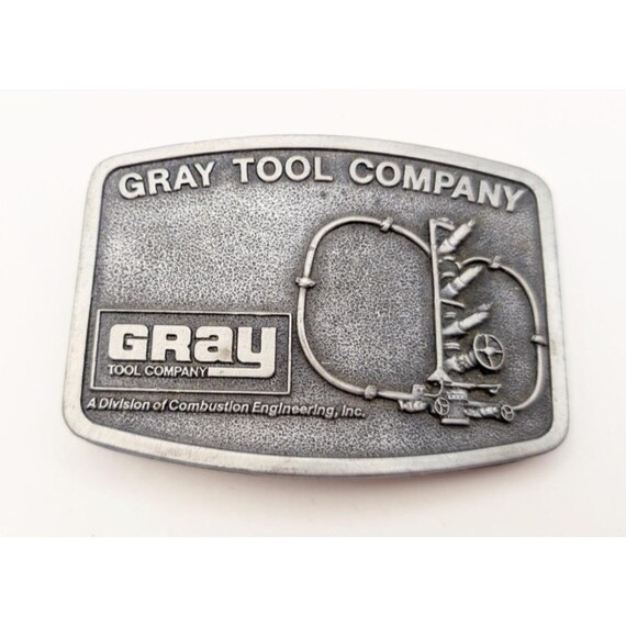 Vintage 1978 Limited Edition Gray Tool Combustion Company Metal Belt Buckle Gift for Him Her Combustion Engineering Collectible