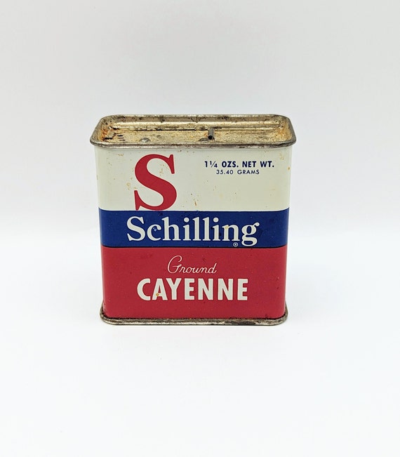 Vintage Mccormick Schilling Ground Cayenne Spice Tin San Francisco