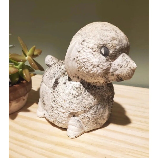 Vintage Ceramic Lamb Figurine Baby Room Kids Decor Theme Child Shelf Signed Present Gift Figurine Animal Lover