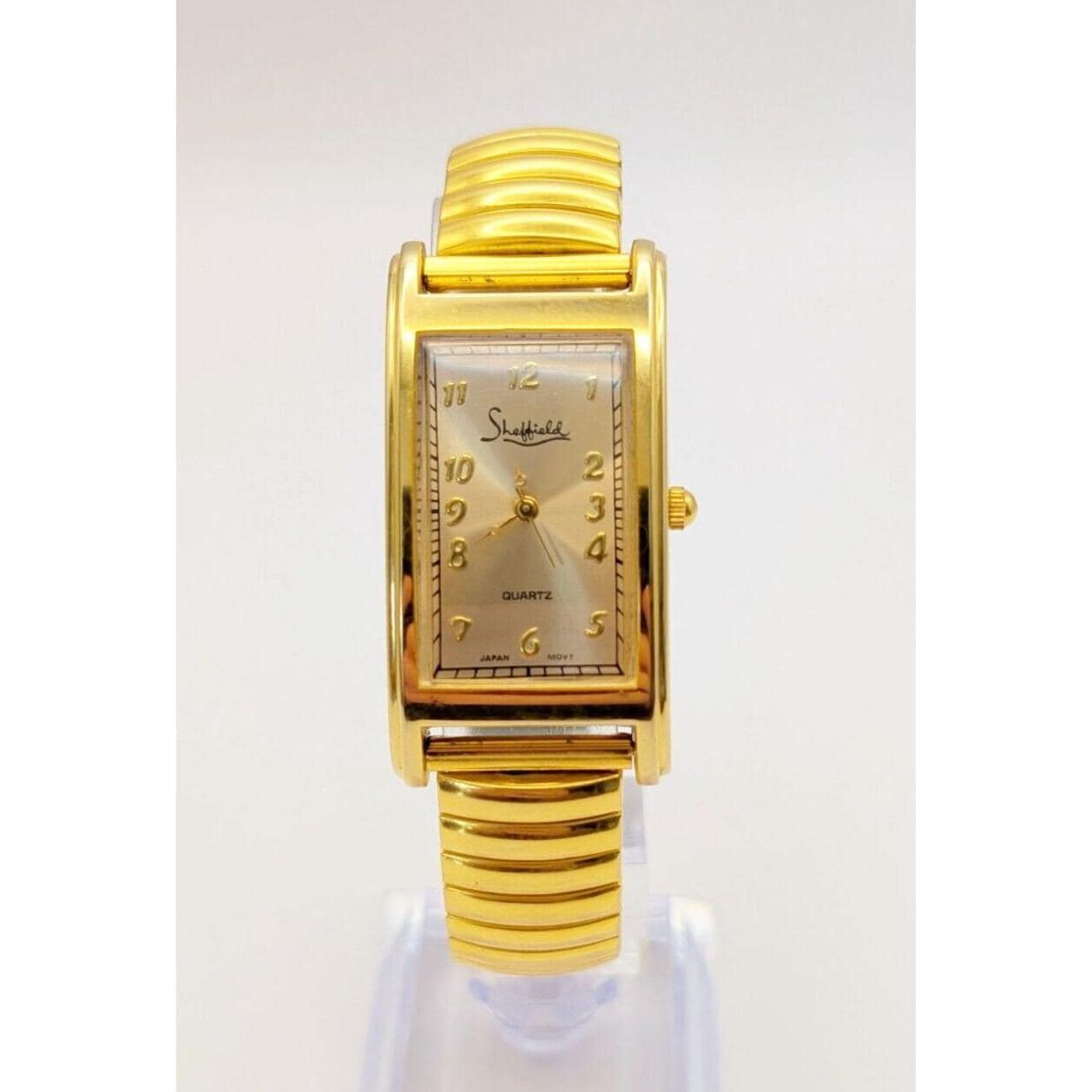 Montre Femme Sheffield Quartz - Cadran Ovale Blanc Chiffres Romains - Bracelet Or - Occasion
