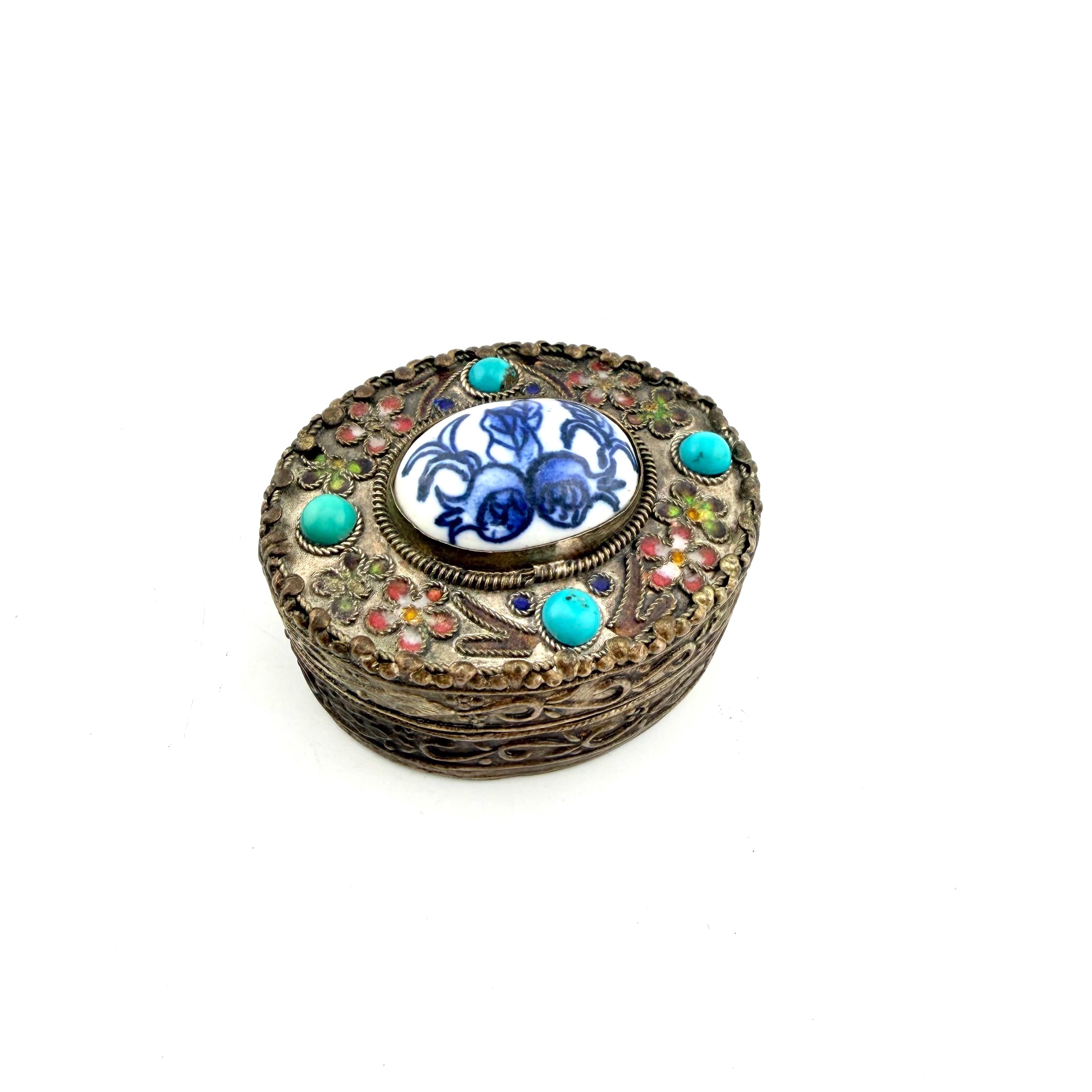 Chinese Silver Trinket Box - Etsy