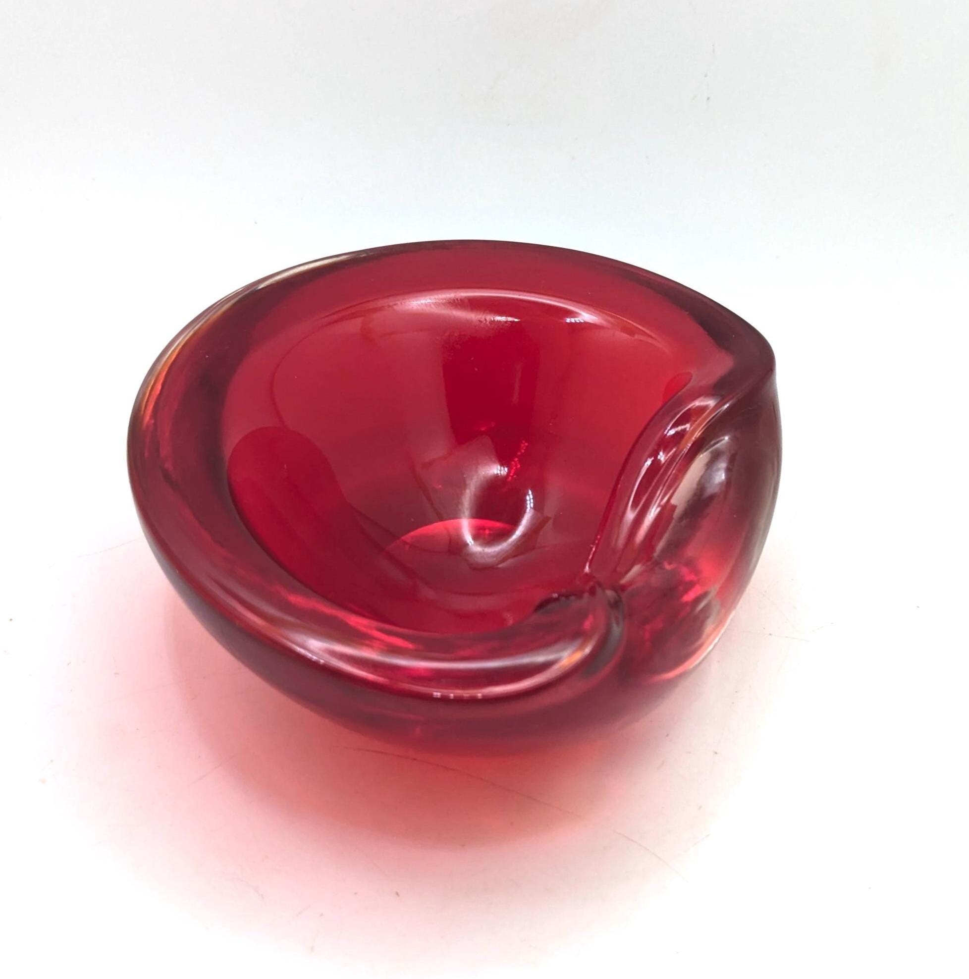 Murano Red Bowl - Etsy