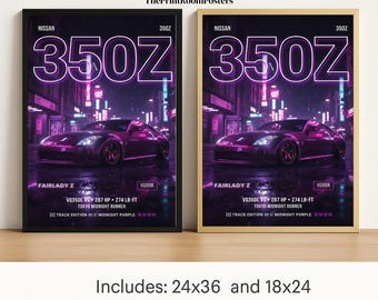 350Z Nissan Fairlady Z Poster | JDM Wall Art | Nissan Z Gift