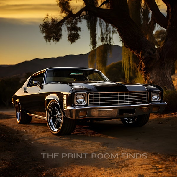 Classic Car Wall Art, 67 Chevelle, Muscle Car Gift, Muscle Car PNG, Gifts For Car Guys, Car Guy Gift, Automotive Art, Classic Car Print