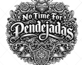Chicano Lowrider Clipart, Latina Black and White Sublimation PNG, Mexican Pride Graphics Digital Download