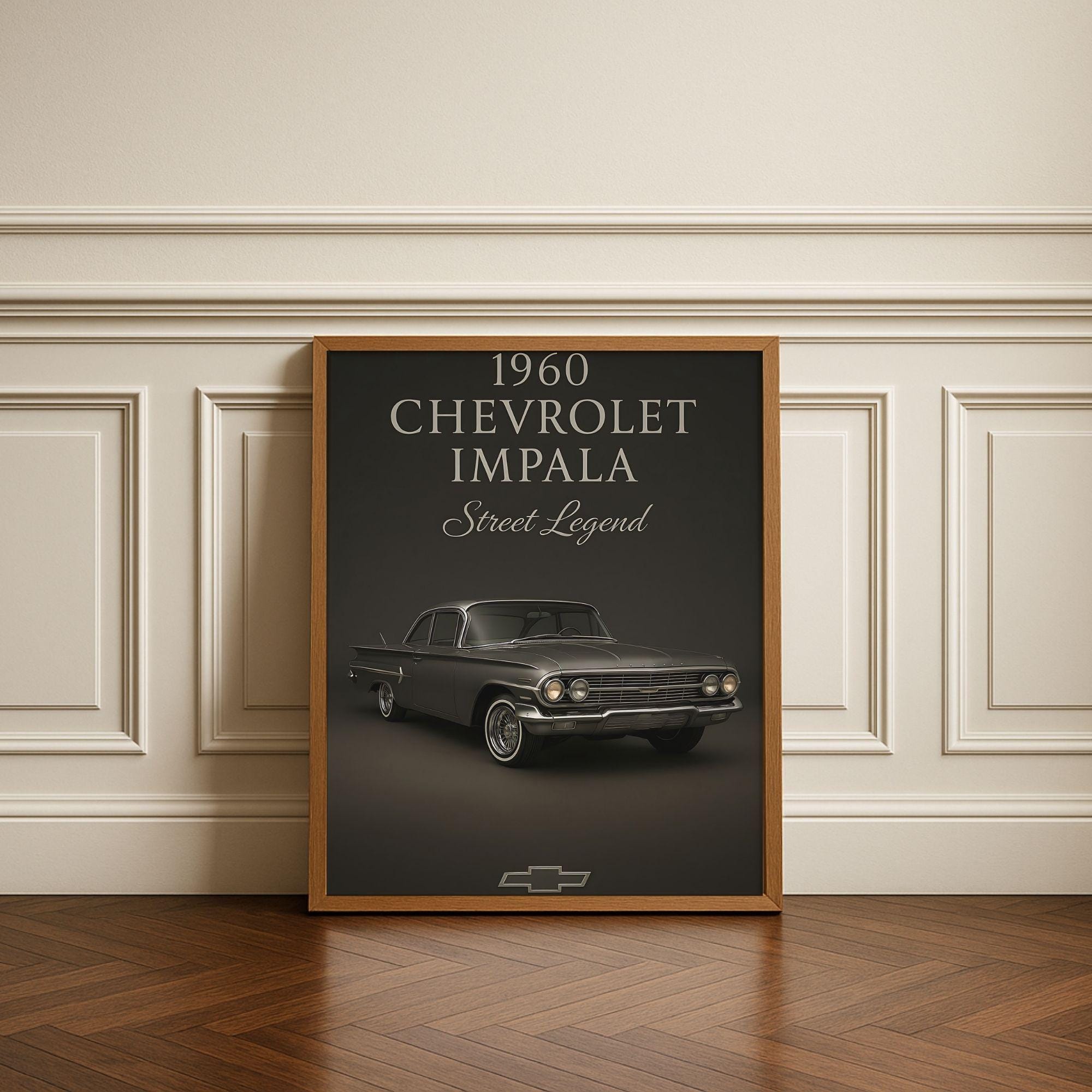 1960 Chevy Impala Lowrider Poster: Retro Car Art (digital Download