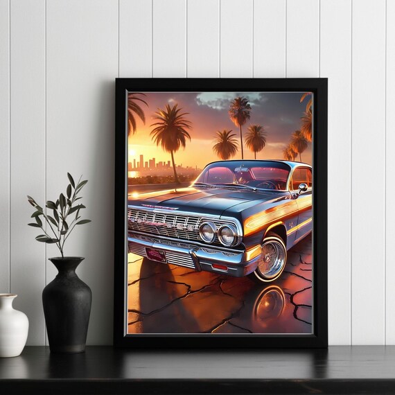 1964年式シボレー・インパラ ローライダー アートプリント | チカーノ