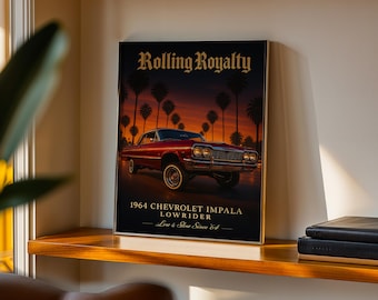 Lowrider Art Print | 1964 Chevy Impala Poster | Chicano Wall Art