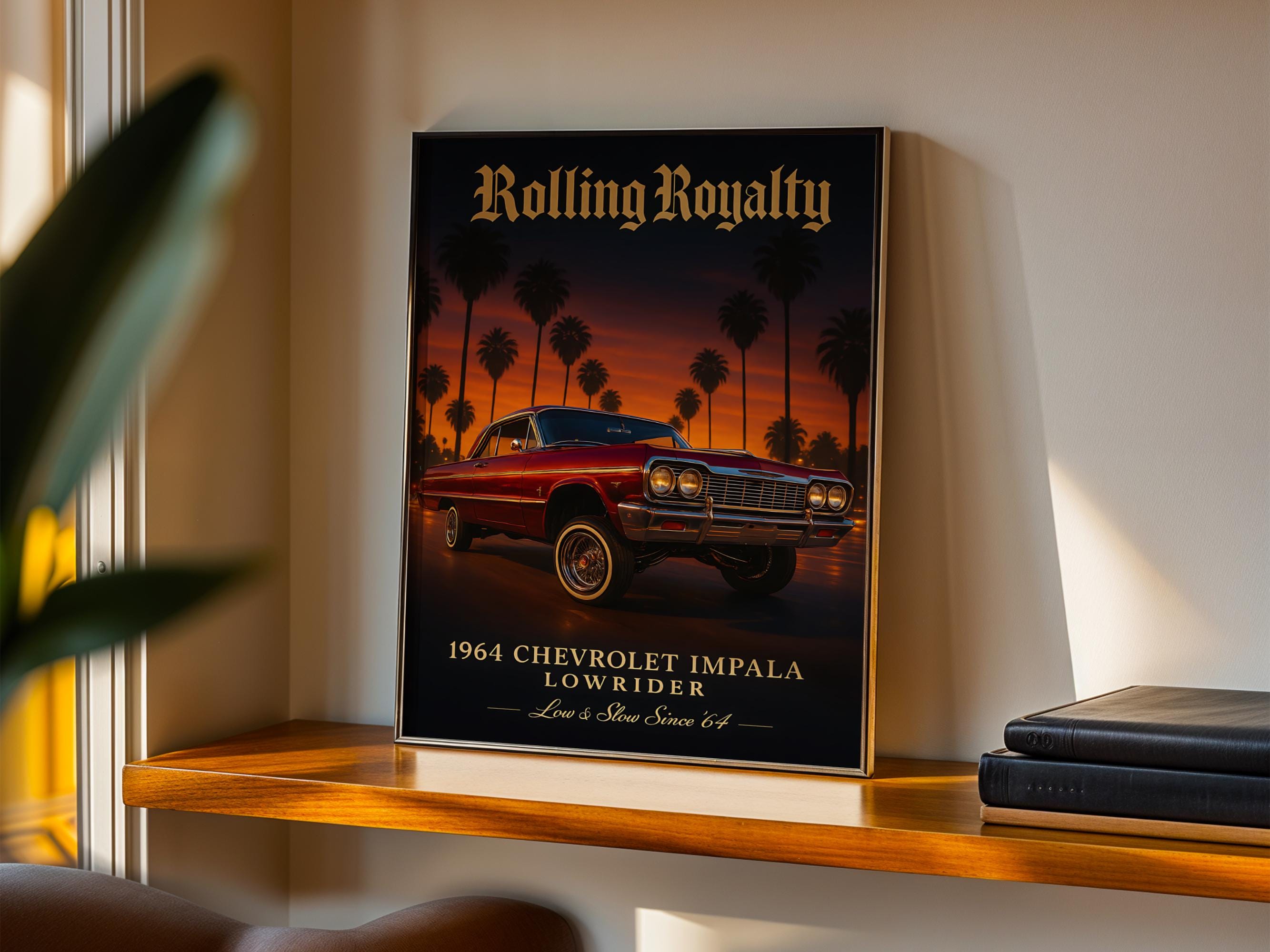 Lowrider Art Print | 1964 Chevy Impala Poster | Chicano Wall Art