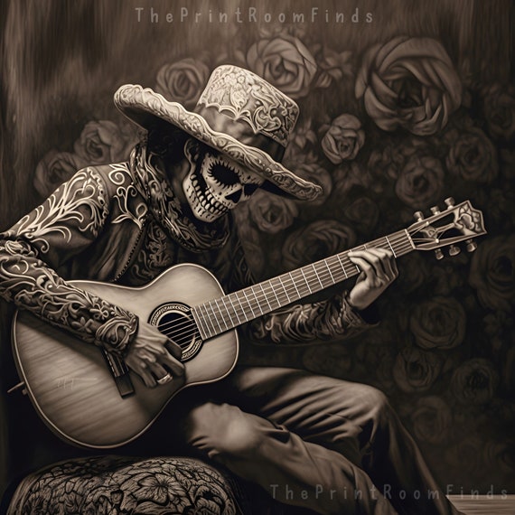 Dia de los Muertos Inspired Digital Prints Wallpaper Background Bundle - Stunning Designs for a Striking Aesthetic | Chicano Culture Designs