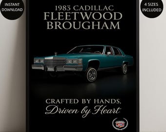 1983 Cadillac Fleetwood Brougham Lowrider Art Print: G-body