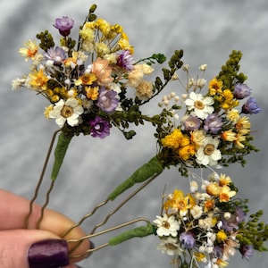 Meadow hair pin Romantic bridal hair pin Boho wedding accessories Summer wedding Garden wedding Bridal hair pin Wildflower flower hair pin