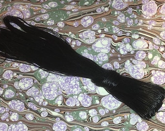 vintage Black Irish Linen Thread Skeins Demi-once environ 50 mètres