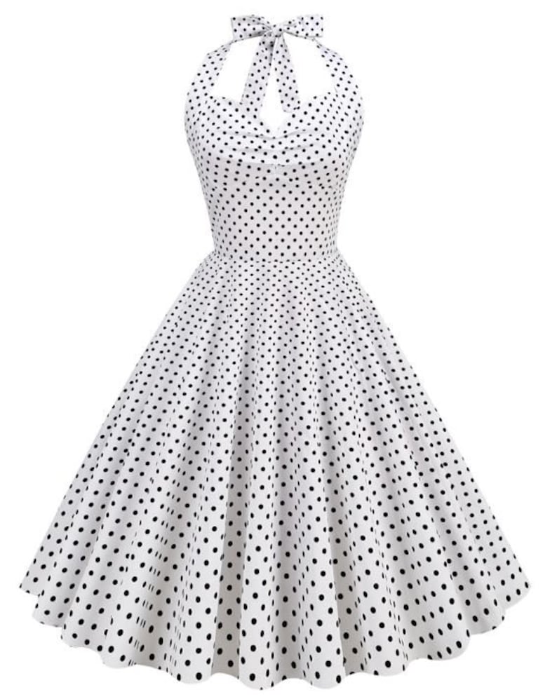 1950s Prom Dress 2023. 1950s Rockabilly Dress. Patterned Swing Party