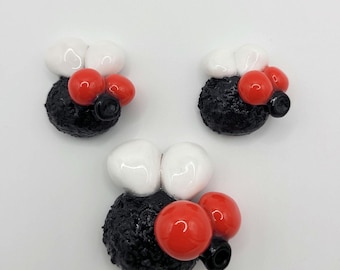 Fly magnet, magnet set of 3, flies