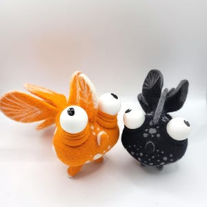 Felt figure, goldfish