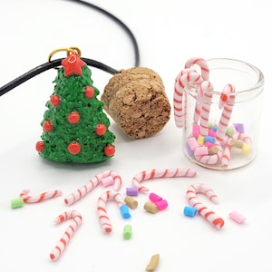 Necklace, Christmas tree bottle necklace, Christmas necklace.