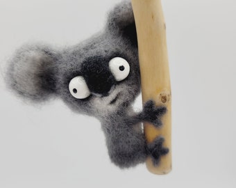 Felt figure, a baby koala, pendant
