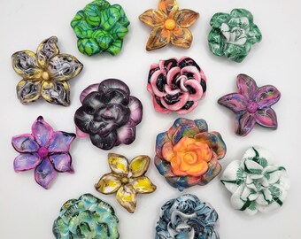 Flower Magnet Set, 13 pieces