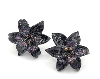 Lot De 2 Paires De Boucles D'oreilles Puces Dorées - Bijoux Des Lys, Fantaisie Métal