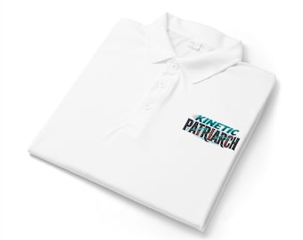 Polo deportivo Kinetic Patriarch – Camiseta de rendimiento con estampado tribal cibernético neón