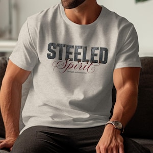Steeled Spirit T-Shirt, Strength and Sensitivity Shirt, Industrial Grunge Aesthetic Tee, Empowering Resilience Gift Top