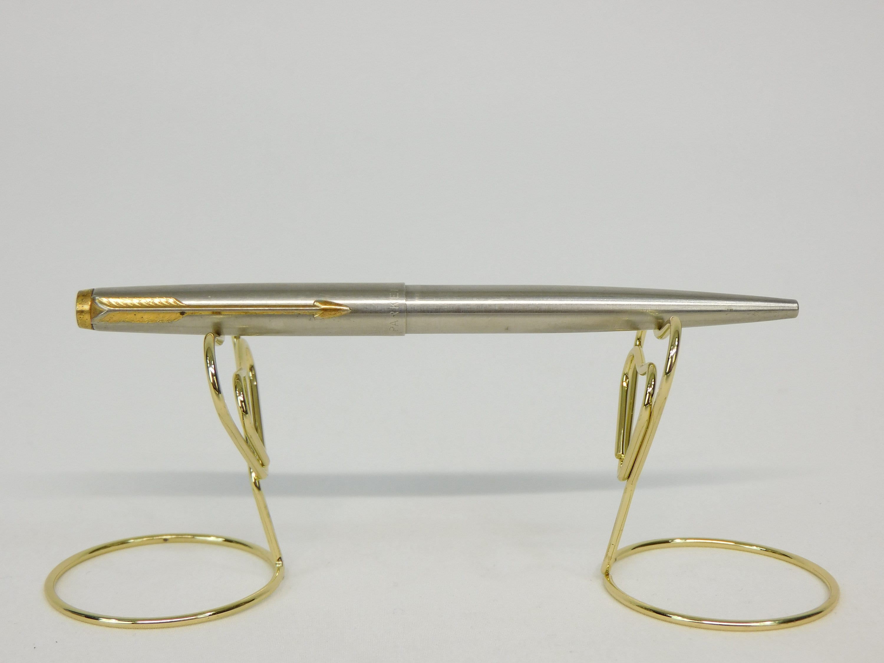 Parker 45 Flighter Ball Pen USA Stainless With Gold Trim Parker 45 Flighter Ball Pen USA Stainless With Gold Trim