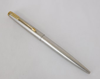 Parker 45 Flighter Ball Pen USA Stainless With Gold Trim