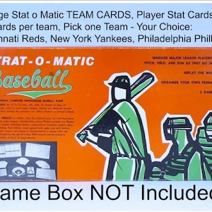  1969 Strat-O-Matic Super Advanced SOM - CINCINNATI REDS Team  Set : Collectibles & Fine Art