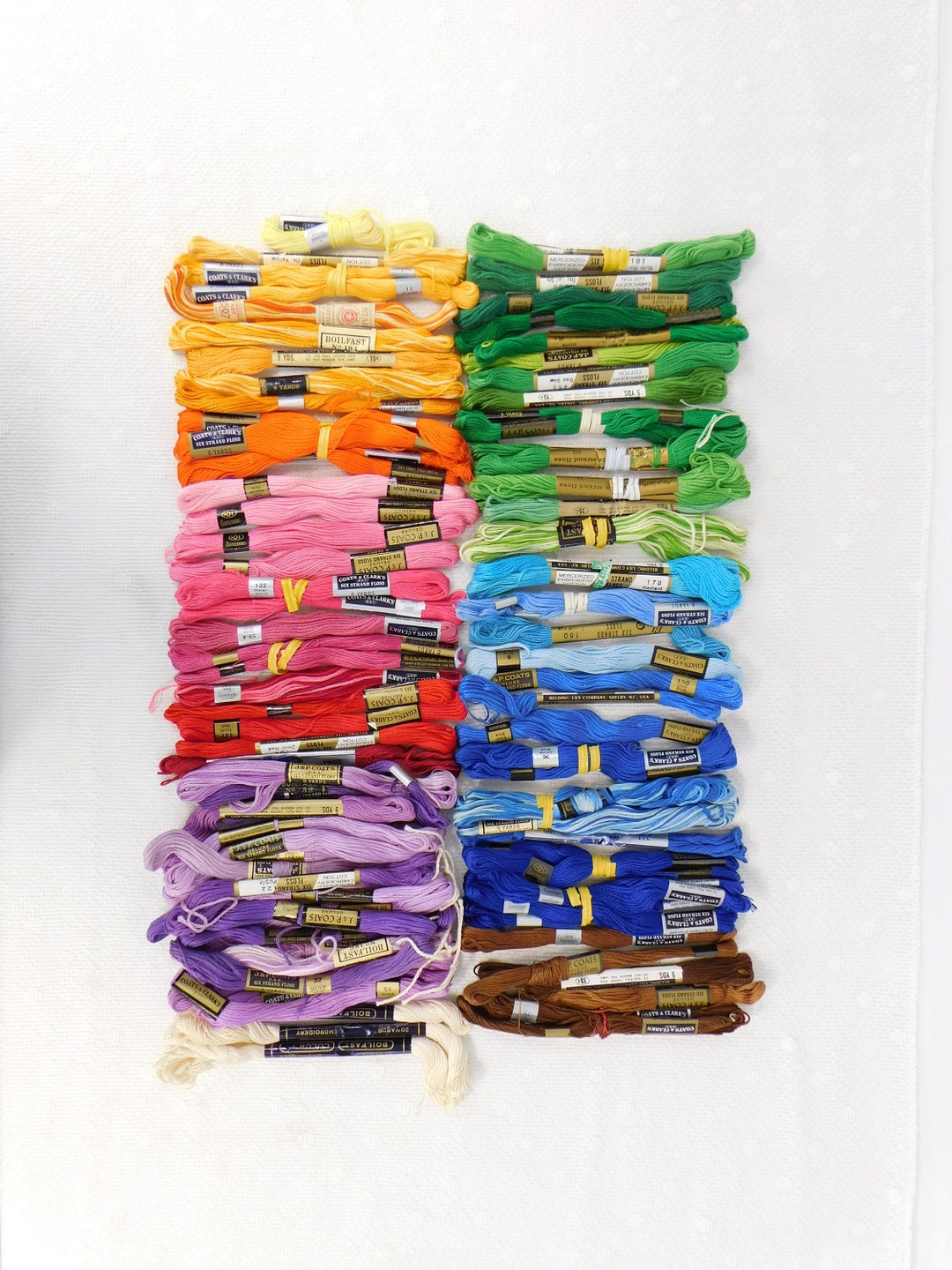 Coats & Clark Embroidery Floss Mixed Color Lot 97 NIP Embroidery Thread