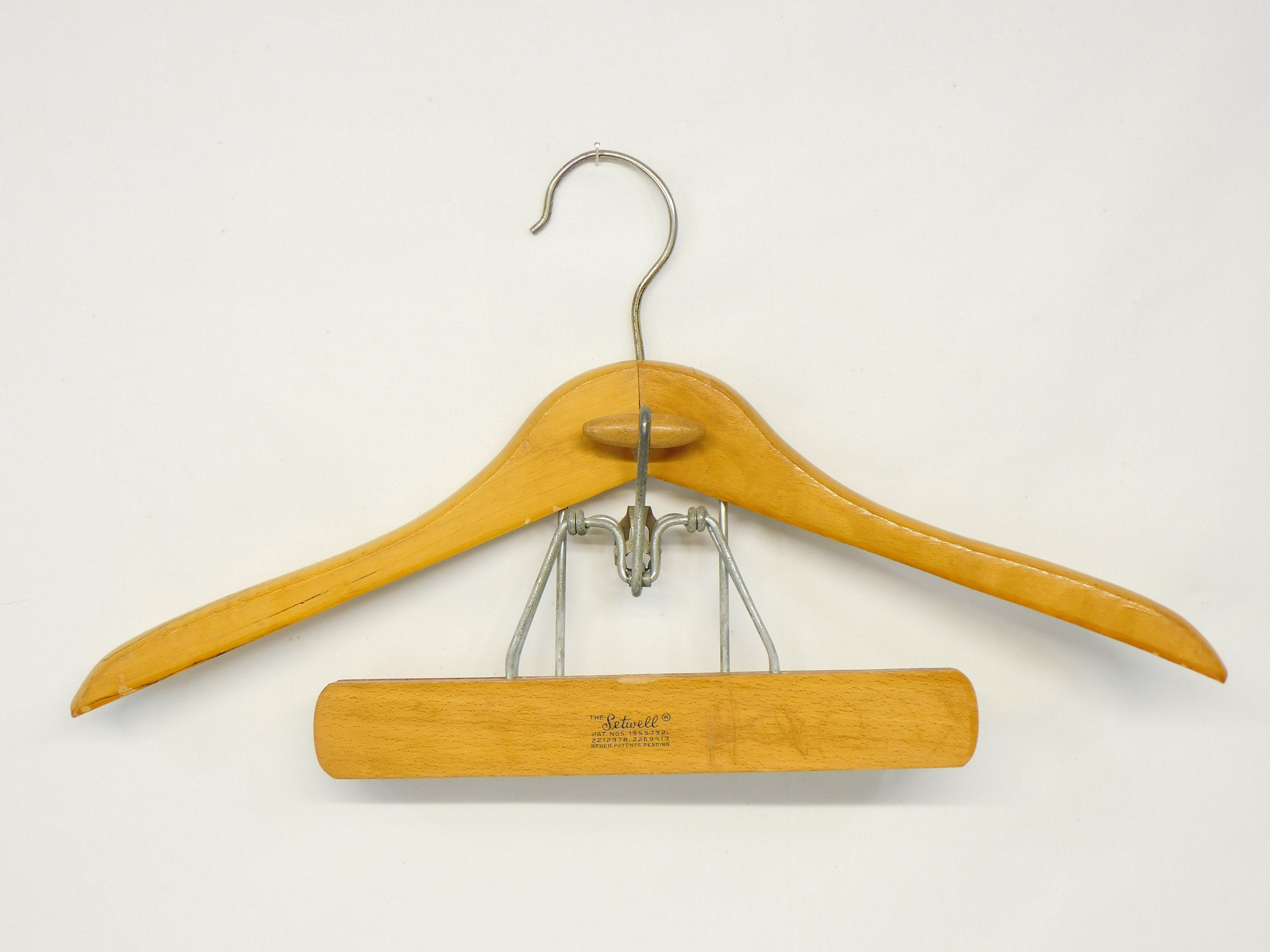 Vintage Wooden Hanger - the Setwell Wooden Suit Hanger Coat