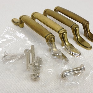 Vintage Amerock 63842 Schubladengriff dunkel gealtertes Messing (3 &quot;Zentren) Set von 4 &quot;&quot;