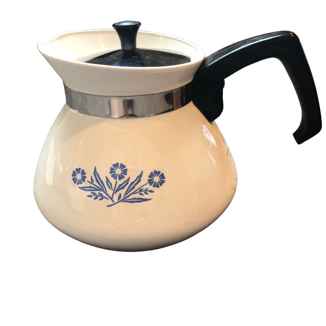 Corning Ware Coffee Pot and Lid Vintage Cornflower 5.5 Etsy