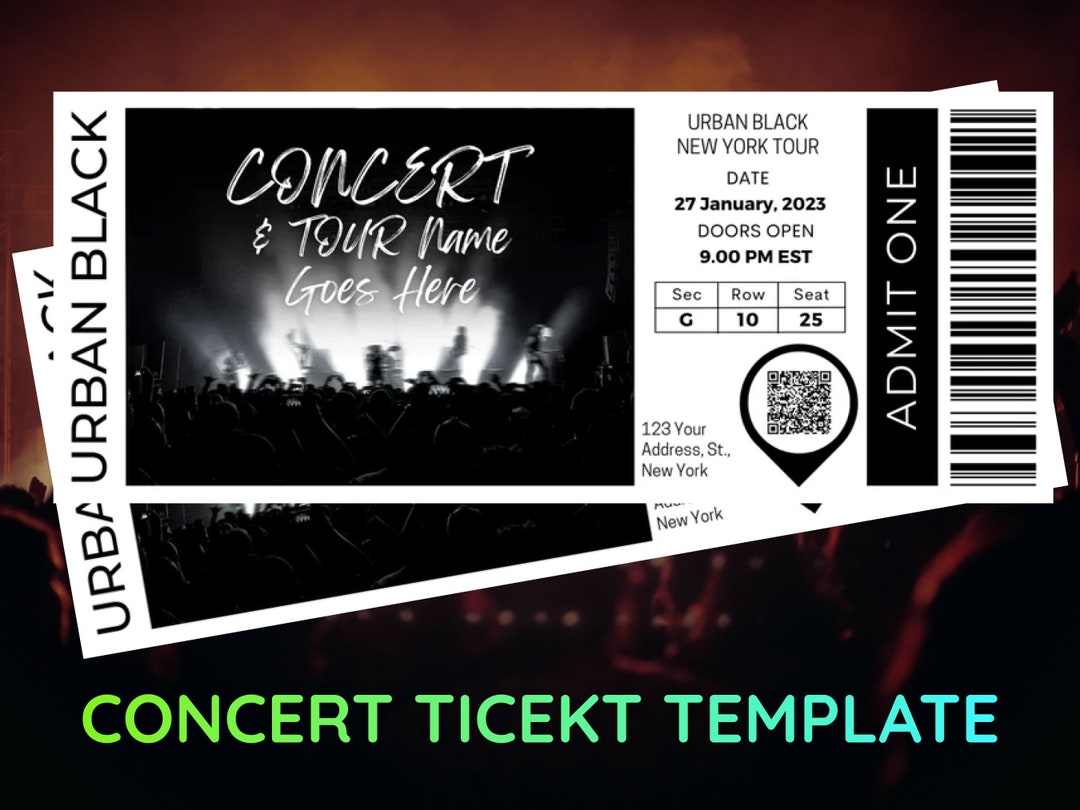 Taylor Swift Concert Ticket Template Editable in Canva, Ideal for ...