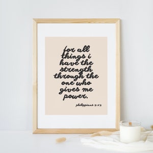 Custom Quote Art Print, minimalist wall decor custom scripture Bible verse