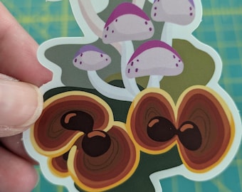 Magic Turkey Tail Mushrooms Sticker