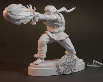 Street Fighter Ken 3D Print STL File, 3D Digital, Instant Download Drive Link, Street Fighter Ken STL Figure