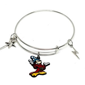 Mickey Mouse Sorcerer Apprentice Bangle Charm Bracelet