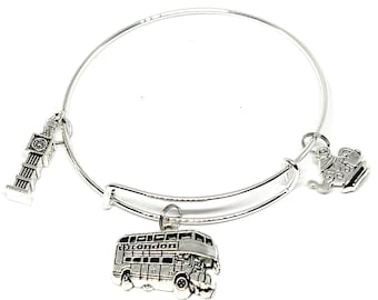 London Vacation Bangle Charm Bracelet