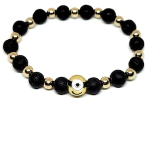 Minions Perlen Stretch Bettelarmband
