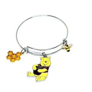 Winnie the Pooh Bangle Charm Bracelet