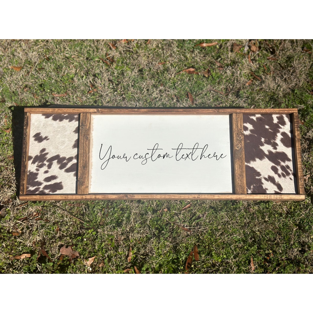 Custom Cowhide Sign Etsy