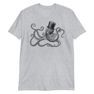 Octopus Top Hat . Short-Sleeve Unisex T-Shirt