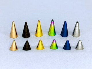 Borchie A Cono Appuntite Argentate 10x29mm Con Chiusura A Vite, 10 Pezzi Per Moda Punk E Fai Da Te